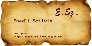 Ebedli Szilvia névjegykártya