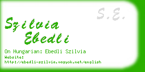 szilvia ebedli business card